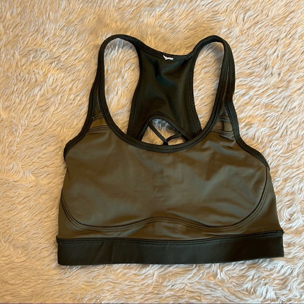Lululemon olive green racerback sports bra